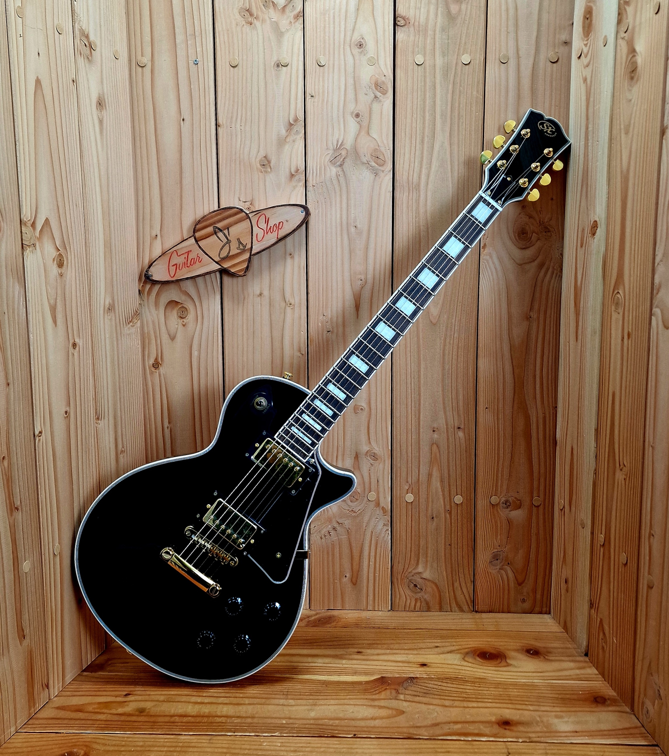 SX Guitars LP Custom Style E-Gitarre (EH3-BK) – J's Guitarshop