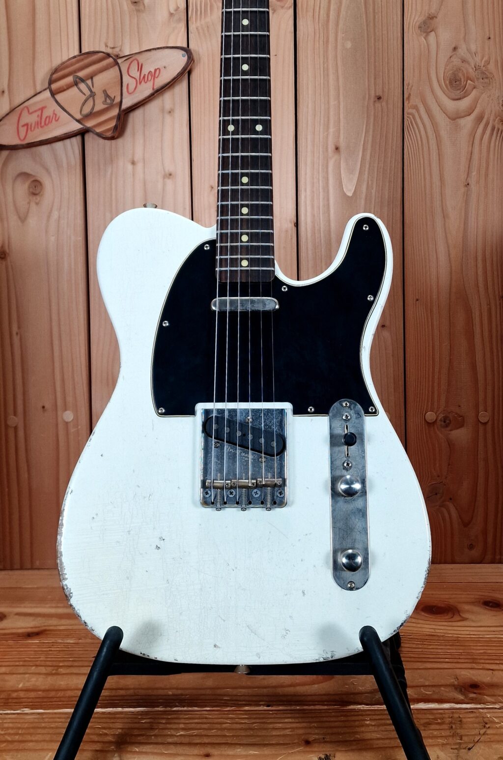 Kauffmann Guitars 63 T-Modell Vintage White, Medium Aged – Bild 5