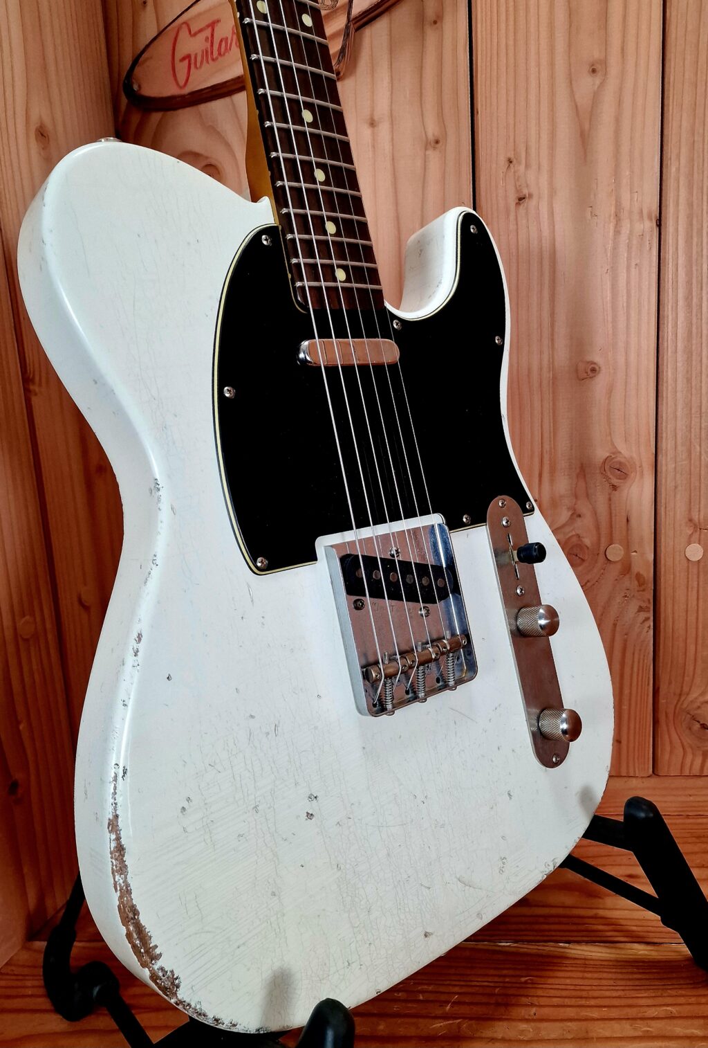 Kauffmann Guitars 63 T-Modell Vintage White, Medium Aged – Bild 10