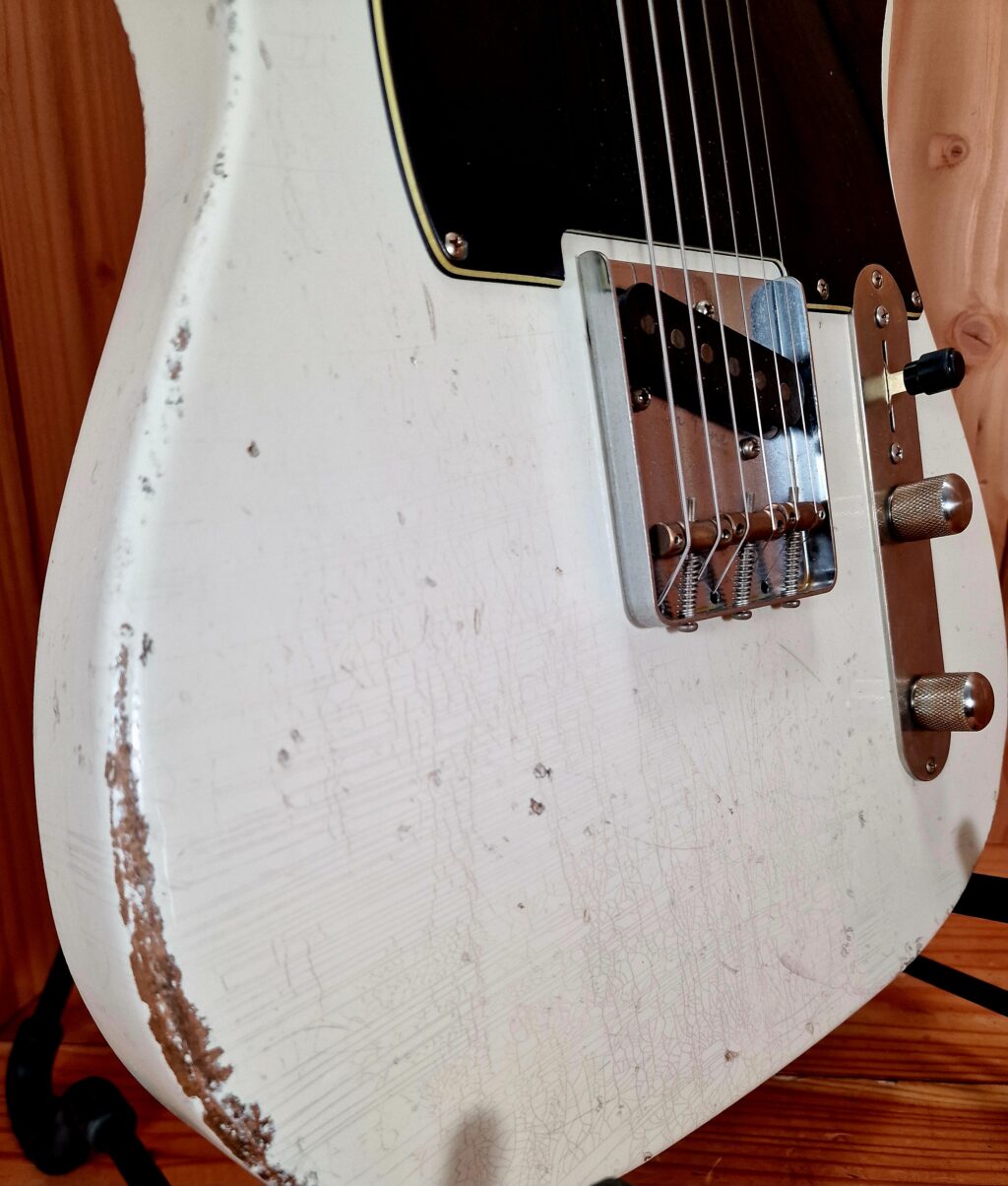 Kauffmann Guitars 63 T-Modell Vintage White, Medium Aged – Bild 11