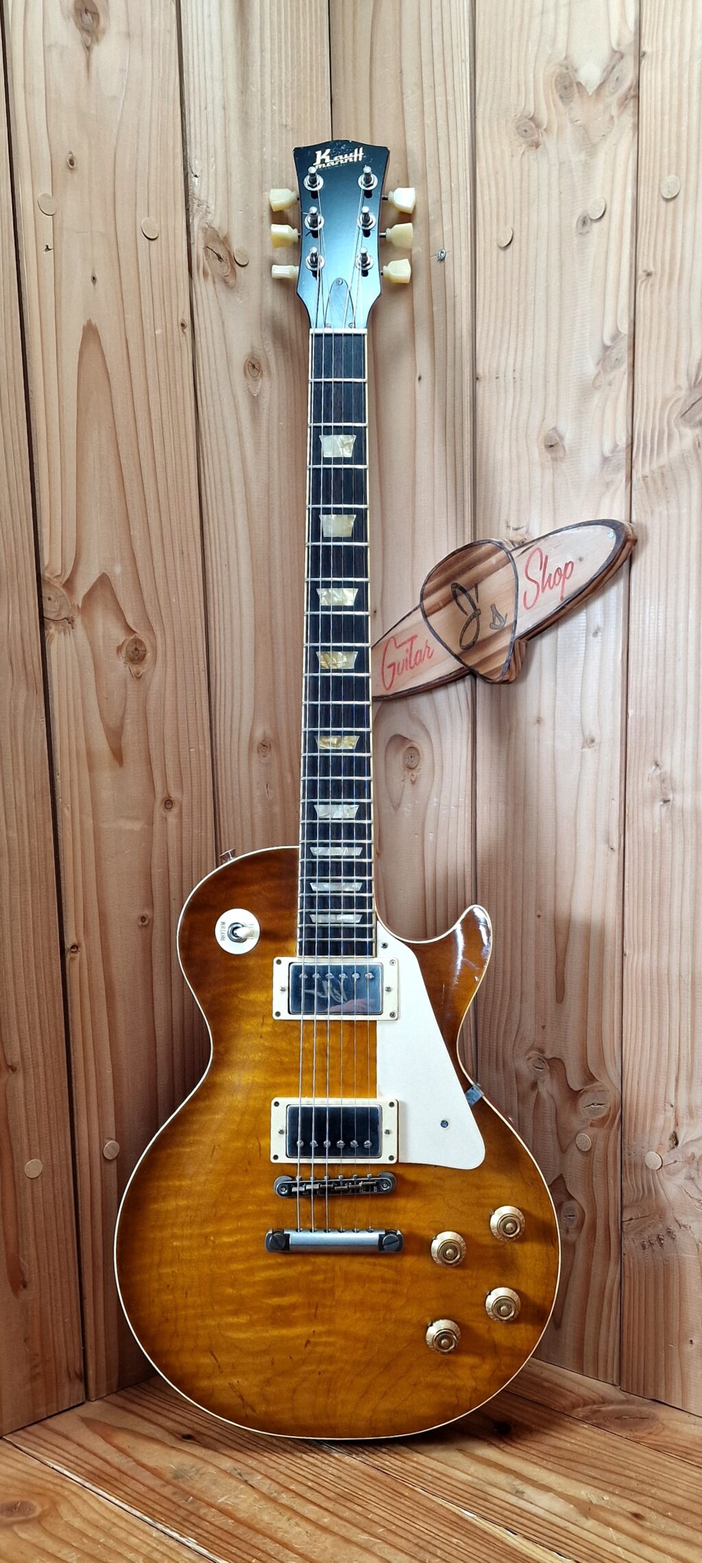 Kauffmann Guitars 59 SC Flamed Maple Top, Ice Tea Burst, light aged – Bild 4