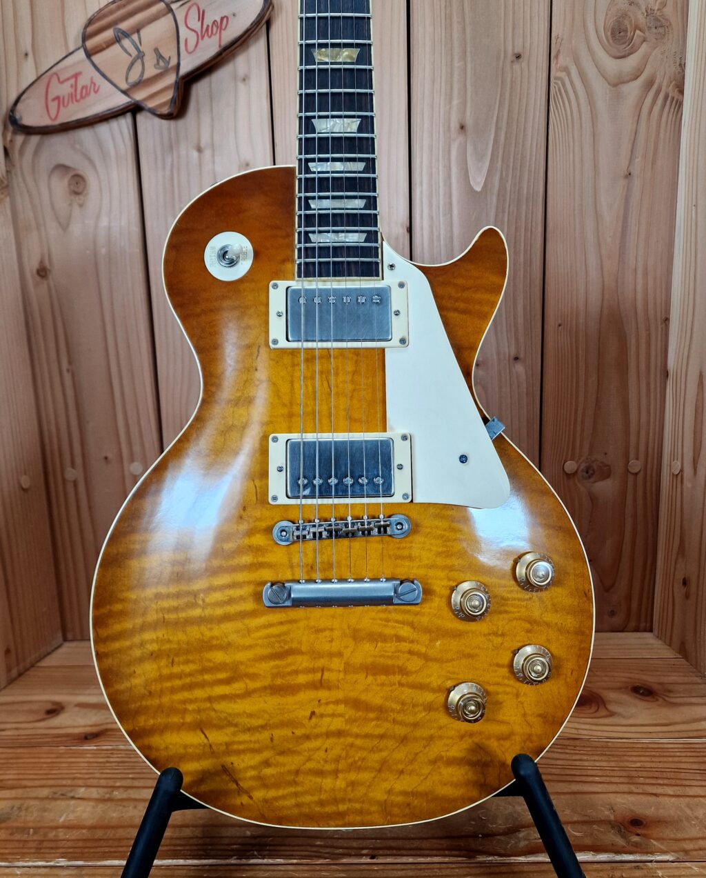 Kauffmann Guitars 59 SC Flamed Maple Top, Ice Tea Burst, light aged – Bild 9