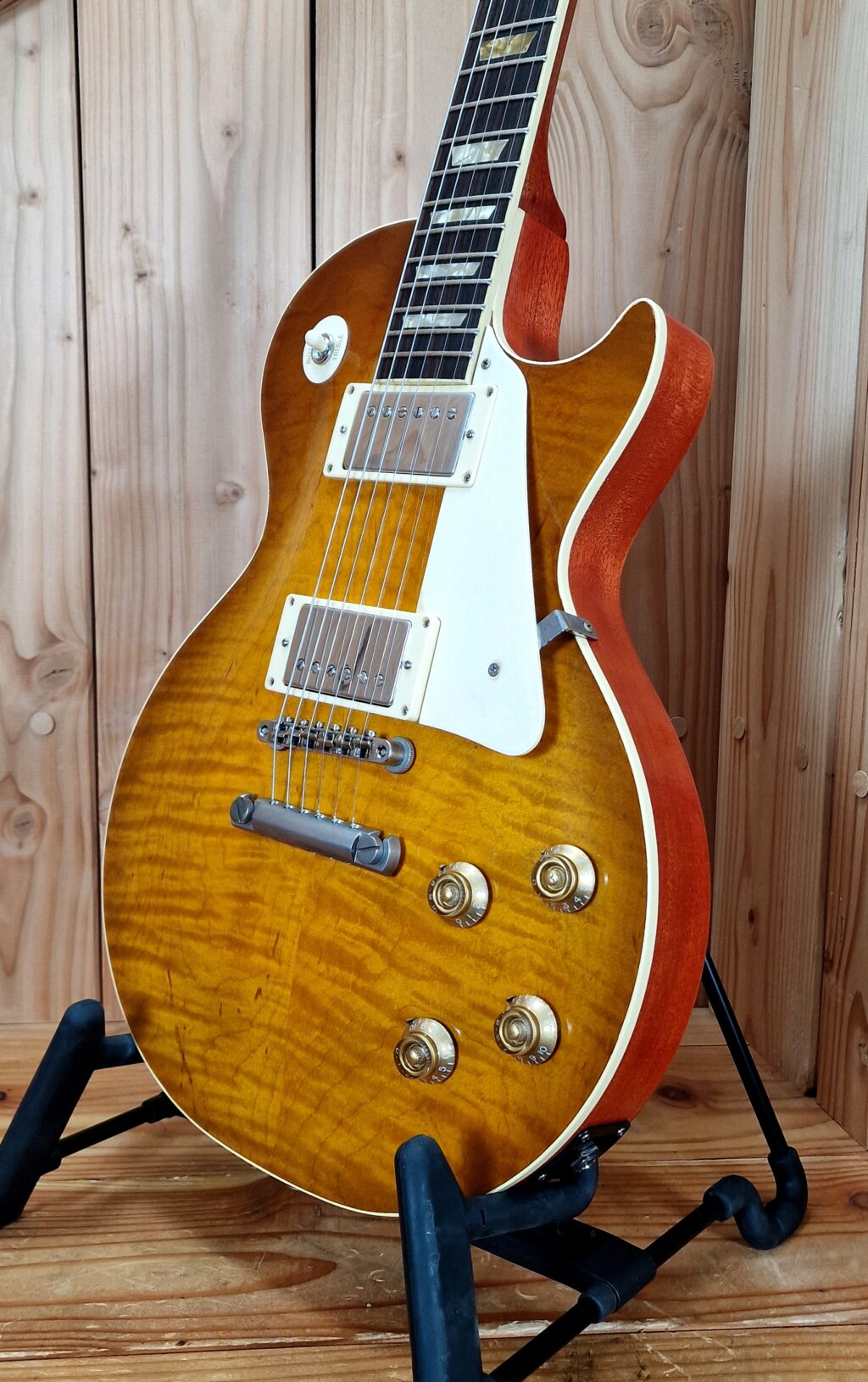 Kauffmann Guitars 59 SC Flamed Maple Top, Ice Tea Burst, light aged – Bild 10