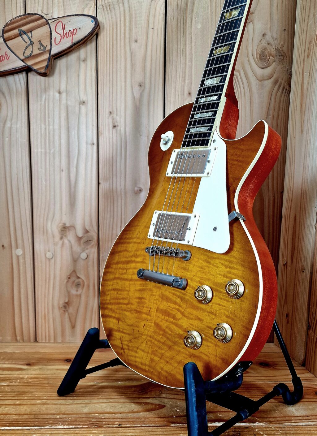 Kauffmann Guitars 59 SC Flamed Maple Top, Ice Tea Burst, light aged – Bild 11