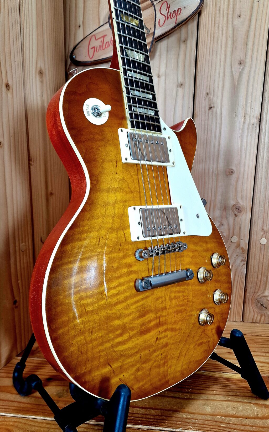 Kauffmann Guitars 59 SC Flamed Maple Top, Ice Tea Burst, light aged – Bild 14