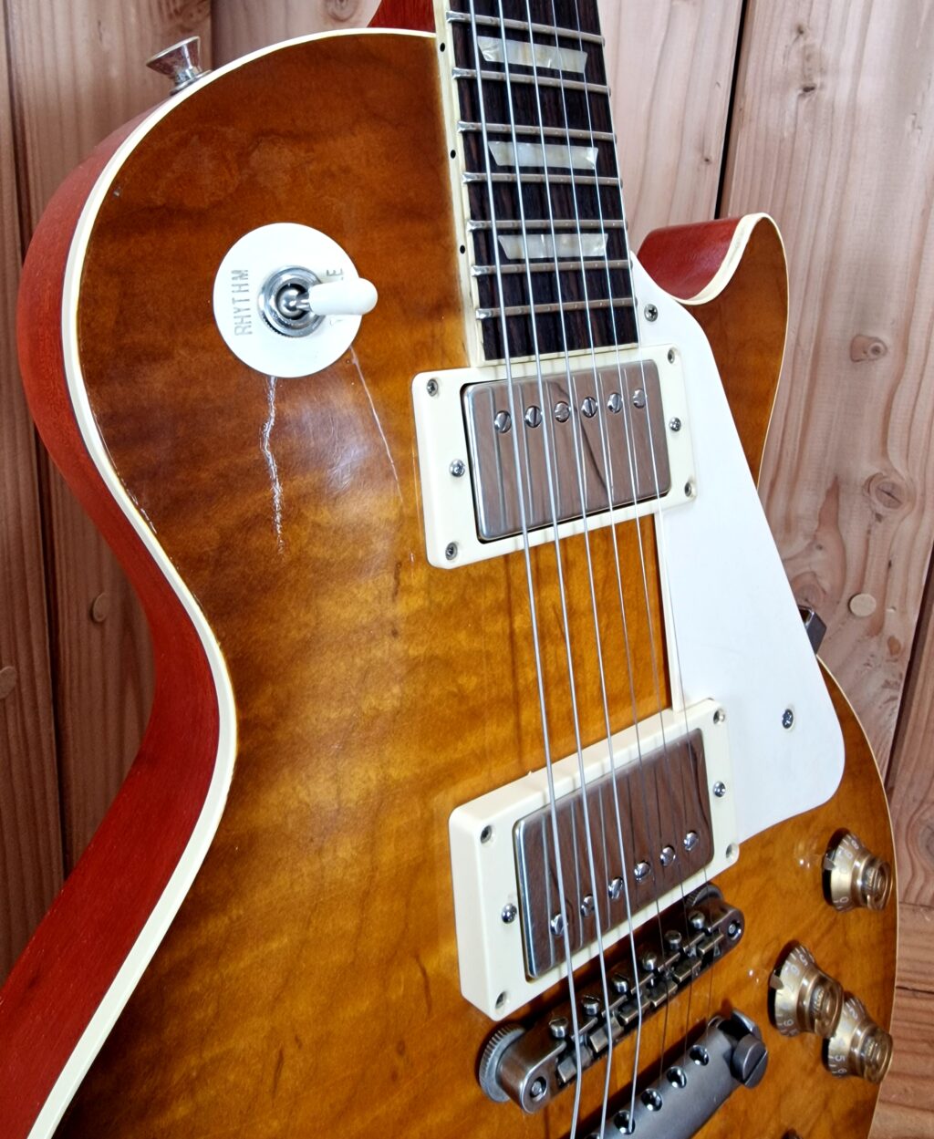 Kauffmann Guitars 59 SC Flamed Maple Top, Ice Tea Burst, light aged – Bild 15