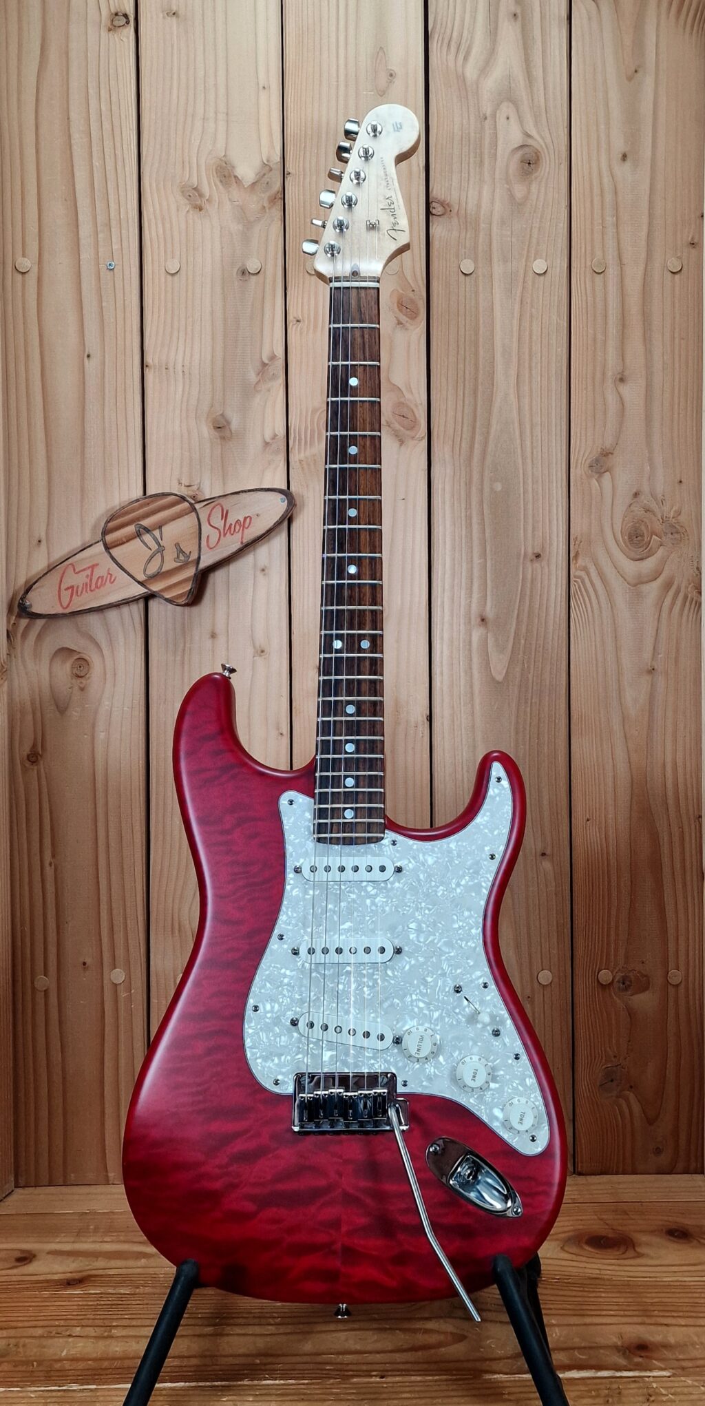 Fender Custom Shop Stratocaster, Custom Deluxe, Candy Red Satin Bj. 2014 – Bild 5