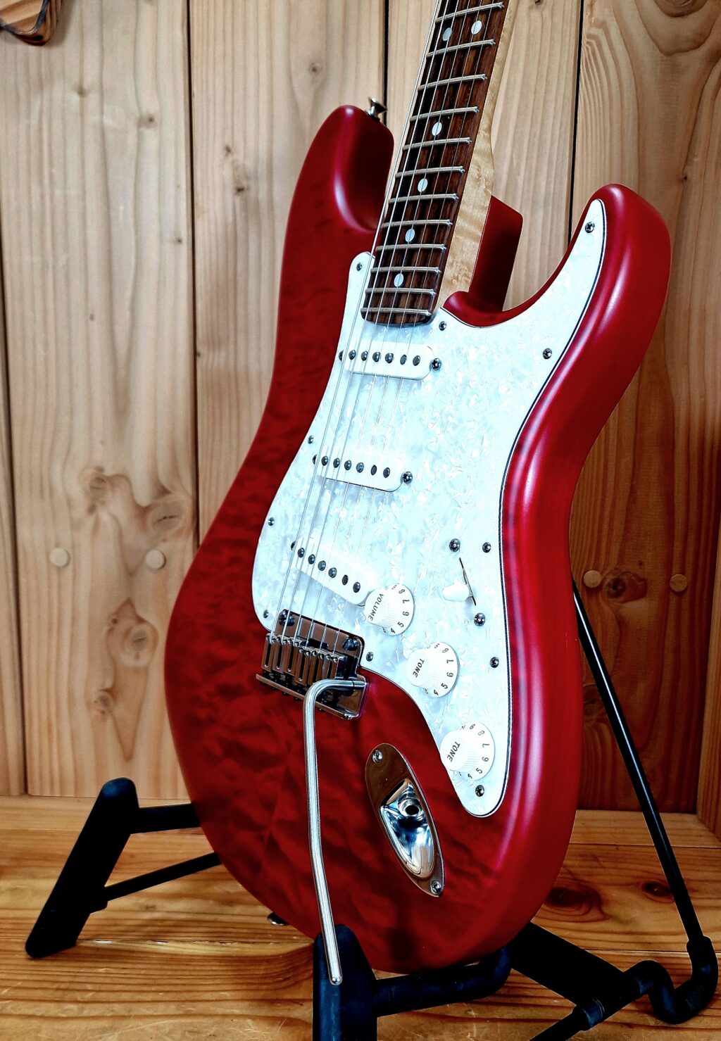 Fender Custom Shop Stratocaster, Custom Deluxe, Candy Red Satin Bj. 2014 – Bild 6