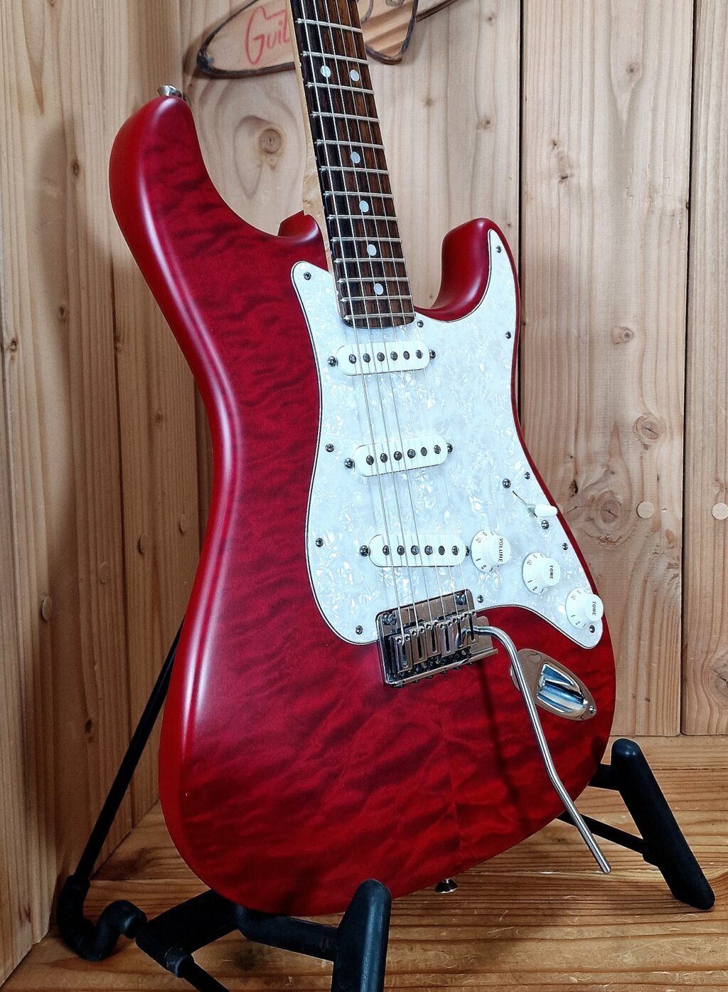 Fender Custom Shop Stratocaster, Custom Deluxe, Candy Red Satin Bj. 2014 – Bild 9