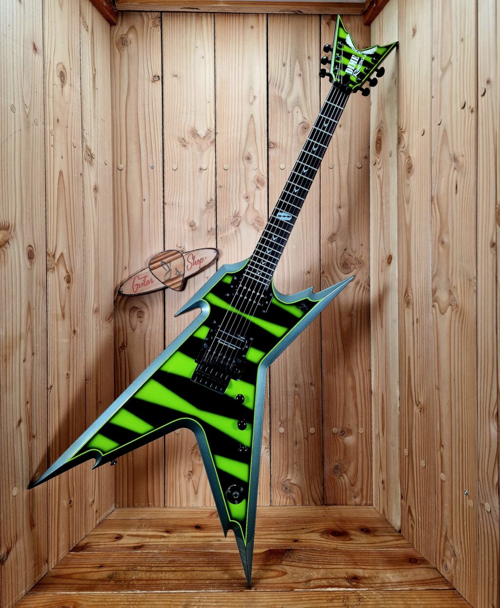 Dean Dimebag, Dime Razorback, Slime Green Bumblebee, mit Koffer, Bj. 2006