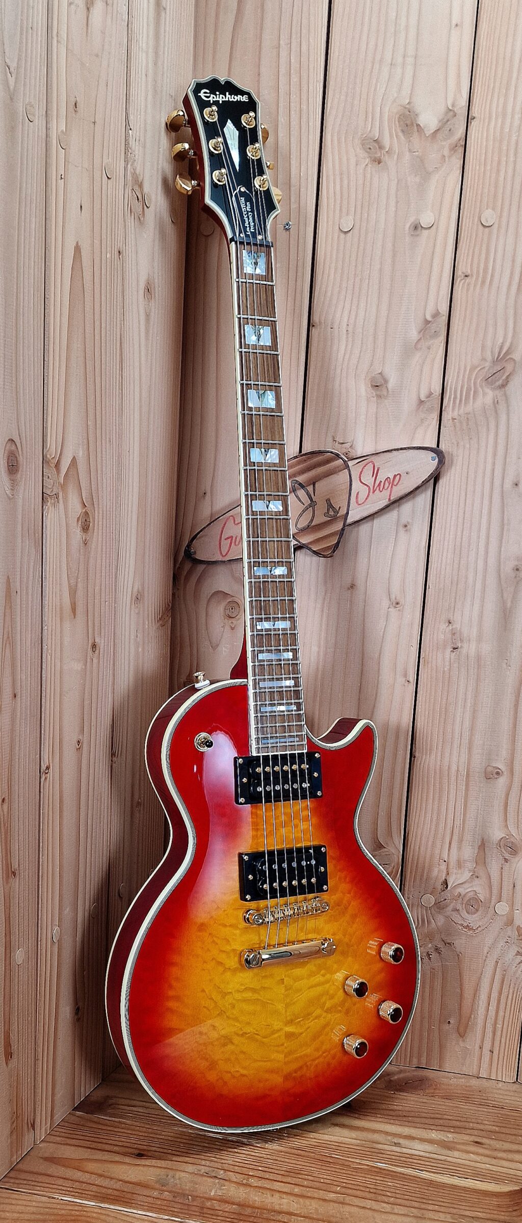 Epiphone Prophecy Les Paul Custom Plus GX HCS, Bj. 2018 mit Koffer – Bild 2