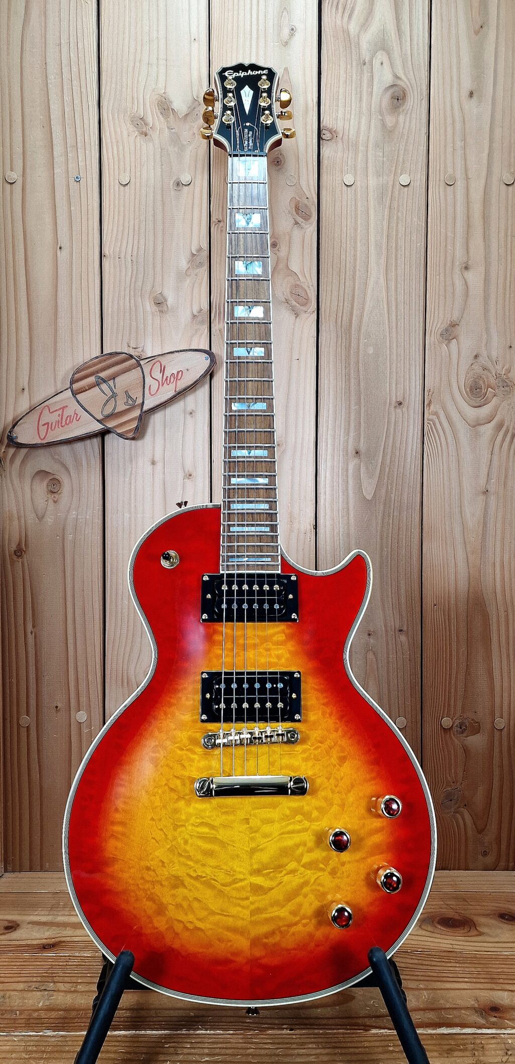 Epiphone Prophecy Les Paul Custom Plus GX HCS, Bj. 2018 mit Koffer – Bild 3