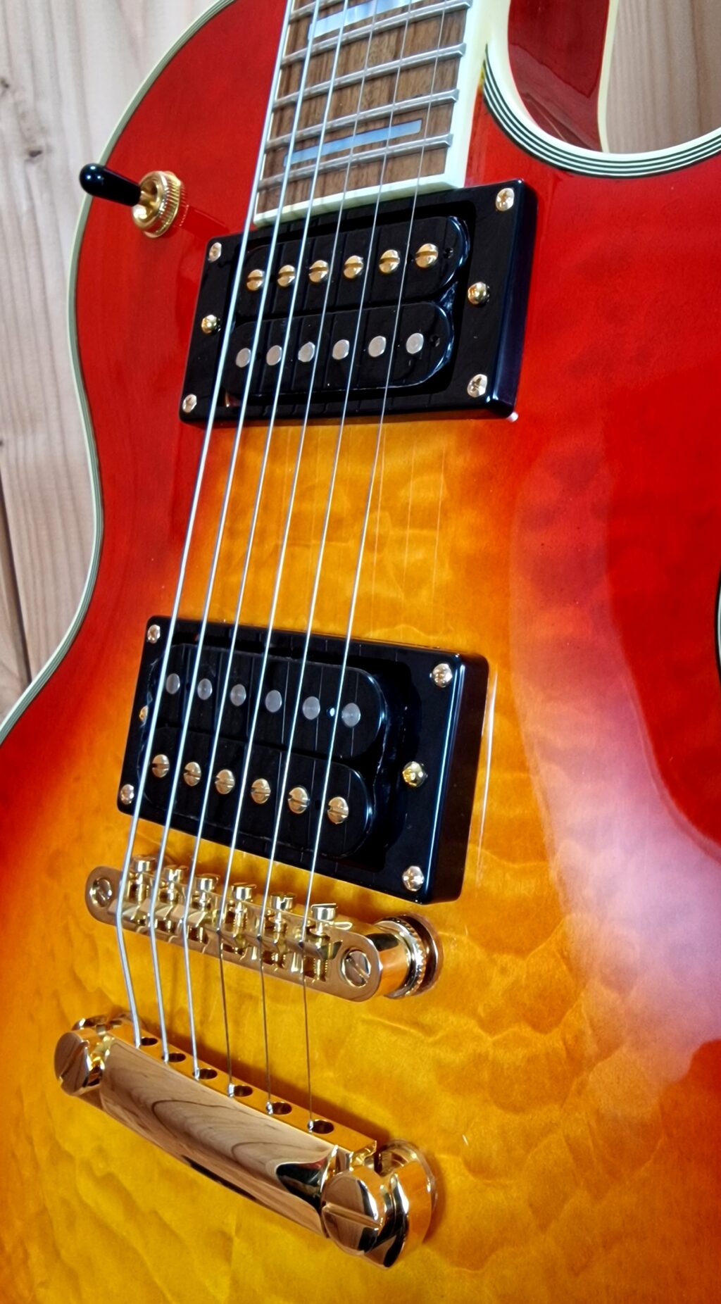 Epiphone Prophecy Les Paul Custom Plus GX HCS, Bj. 2018 mit Koffer – Bild 6