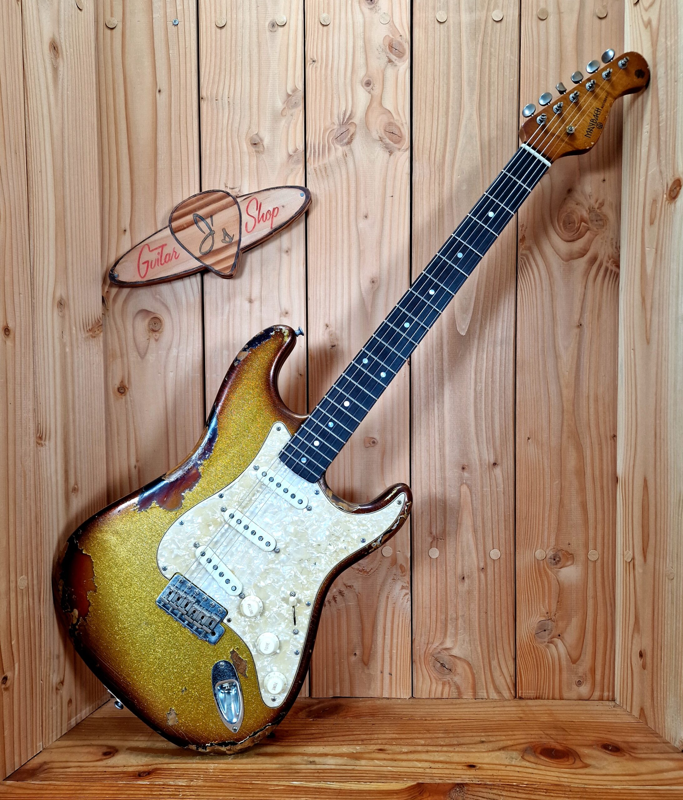 Maybach Stradovari Masterbuilt Gold Sparkle over Sunburst, inkl. Plek Service – Bild 2