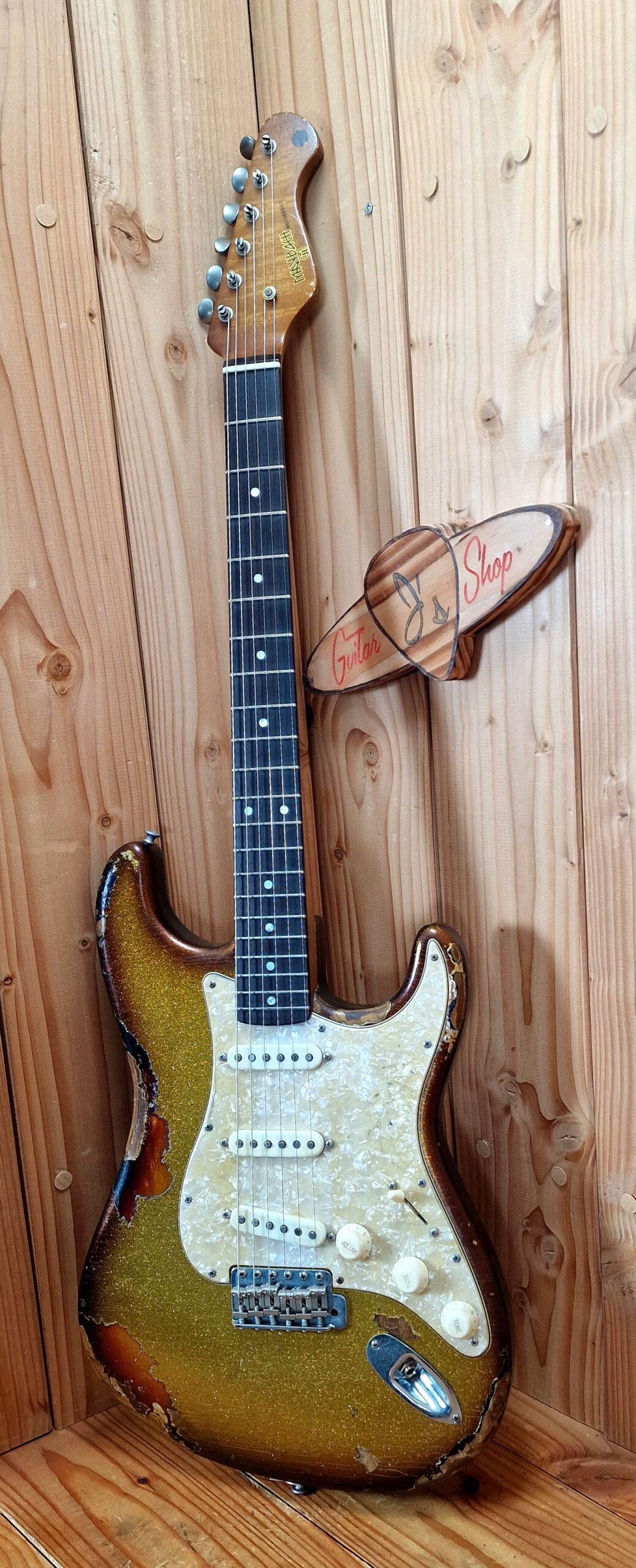 Maybach Stradovari Masterbuilt Gold Sparkle over Sunburst, inkl. Plek Service – Bild 4