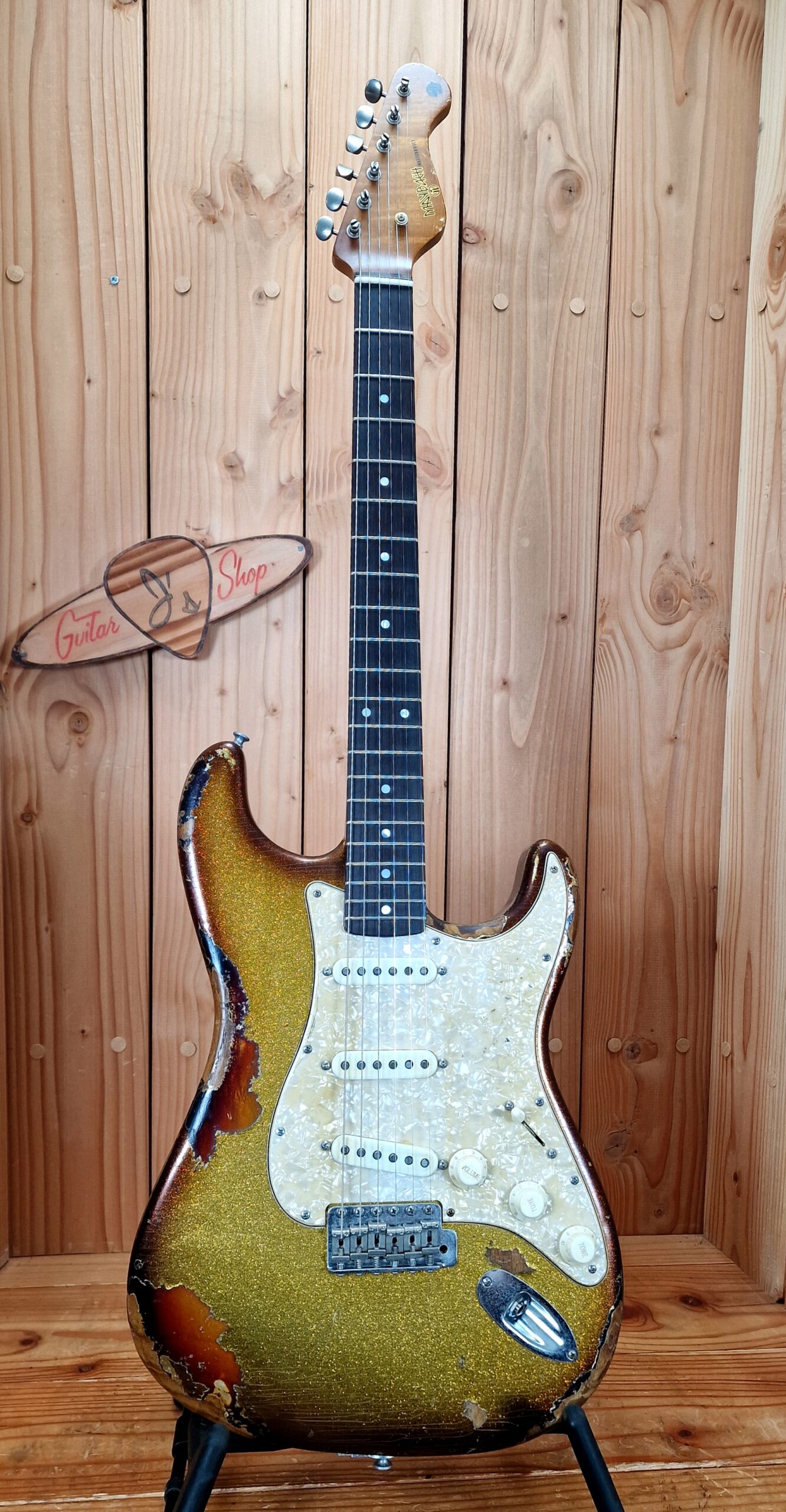 Maybach Stradovari Masterbuilt Gold Sparkle over Sunburst, inkl. Plek Service – Bild 7