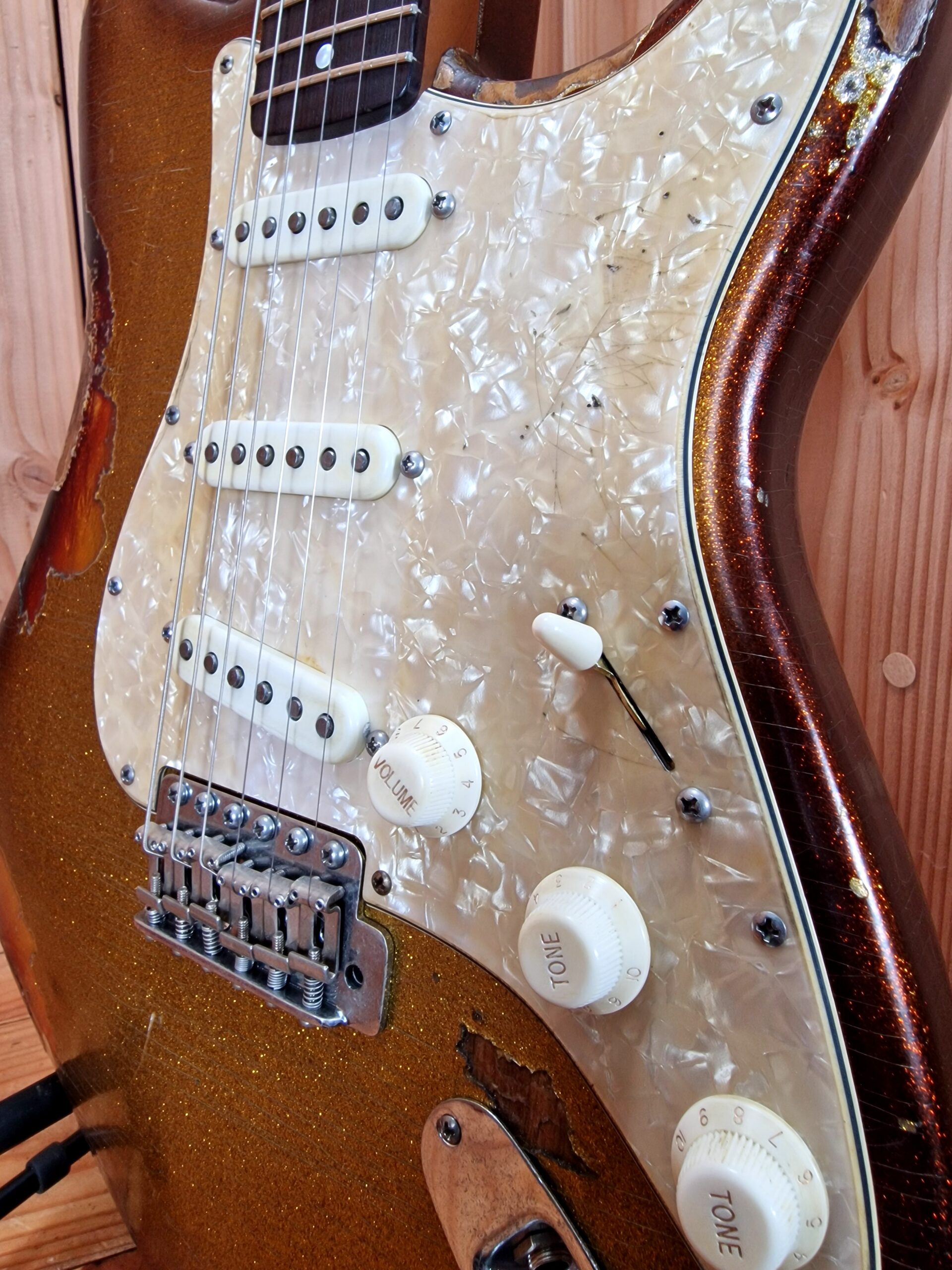 Maybach Stradovari Masterbuilt Gold Sparkle over Sunburst, inkl. Plek Service – Bild 9