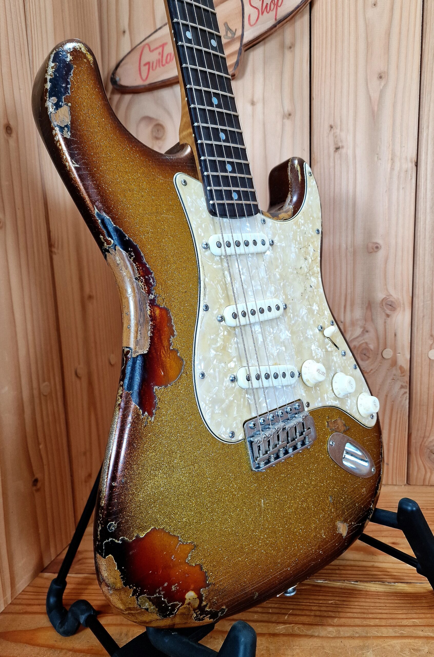 Maybach Stradovari Masterbuilt Gold Sparkle over Sunburst, inkl. Plek Service – Bild 14