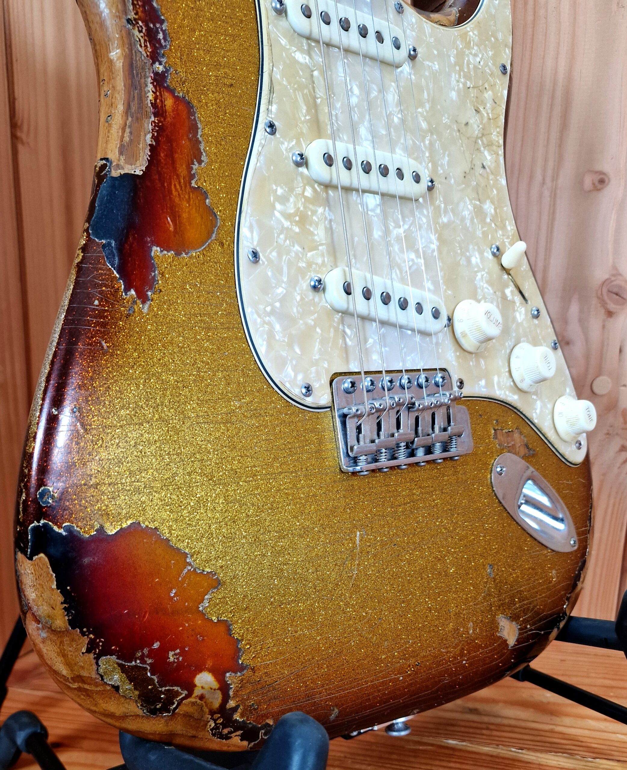 Maybach Stradovari Masterbuilt Gold Sparkle over Sunburst, inkl. Plek Service – Bild 15