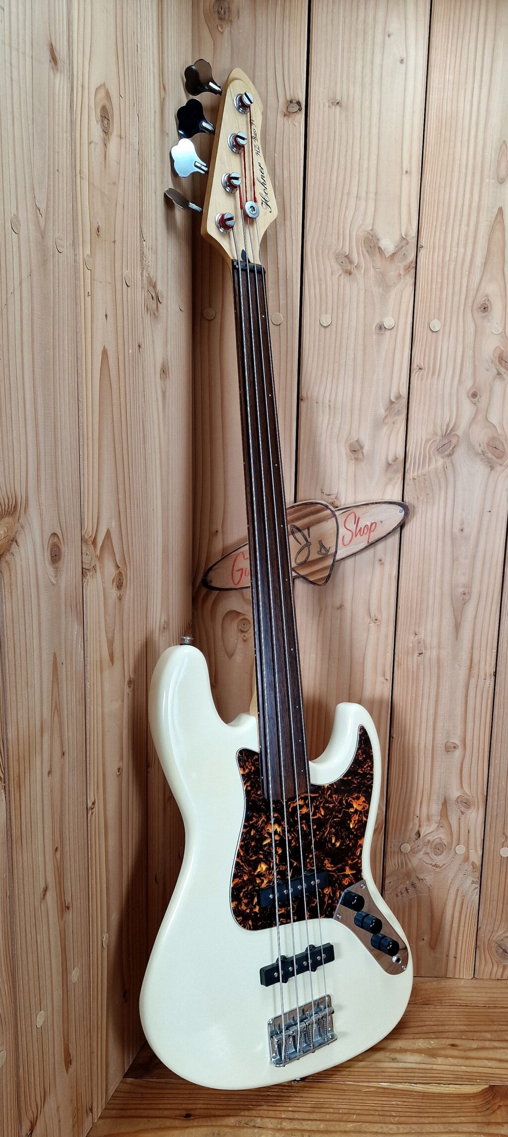 Hohner HZ-FL, Fretless Bass Ivory, 1990´s inkl. Koffer – Bild 3