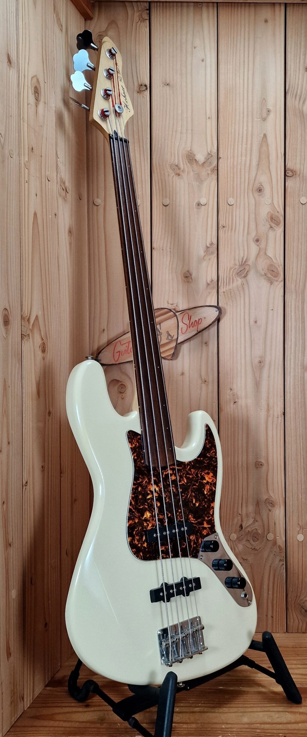 Hohner HZ-FL, Fretless Bass Ivory, 1990´s inkl. Koffer – Bild 6