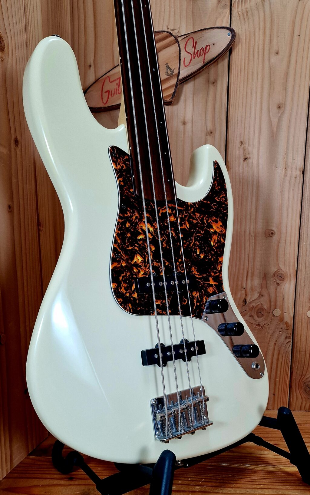 Hohner HZ-FL, Fretless Bass Ivory, 1990´s inkl. Koffer – Bild 7
