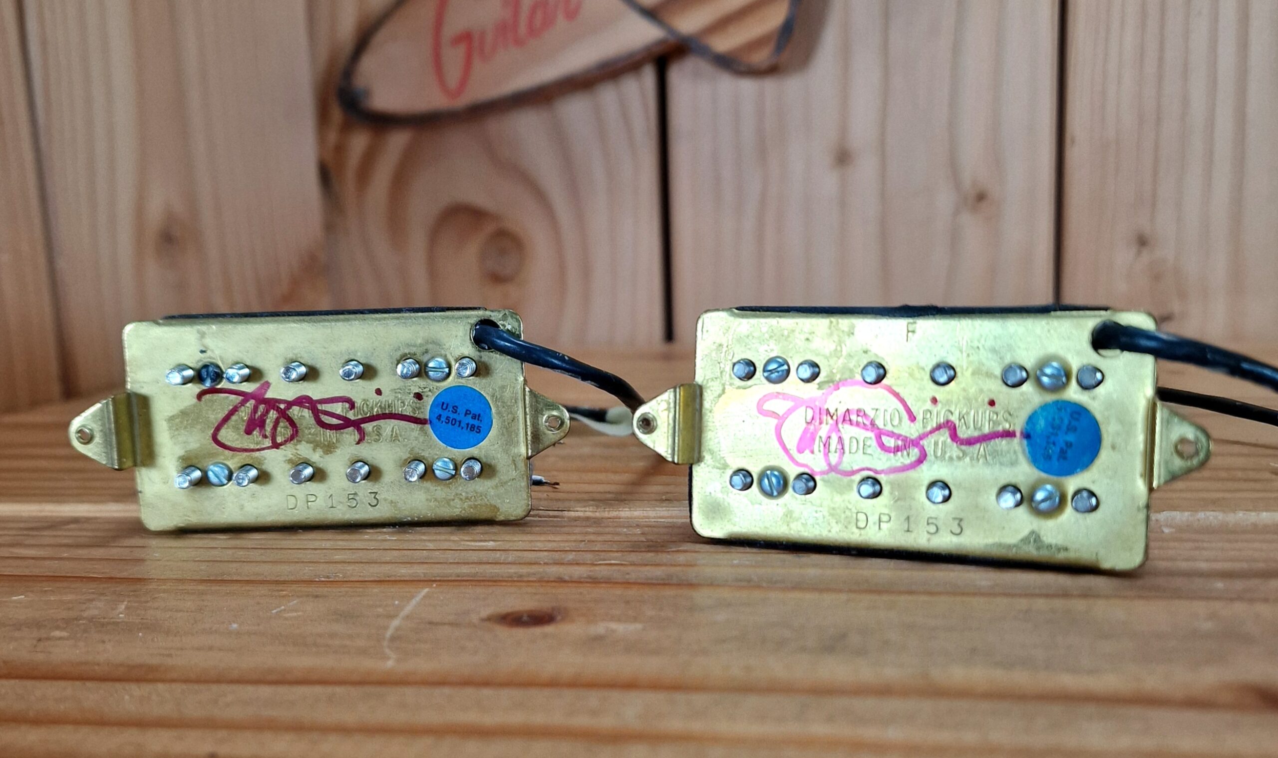 DiMarzio DP153 Pink "Fred" Humbucker Paar, von Joe Satriani Signiert – Bild 6