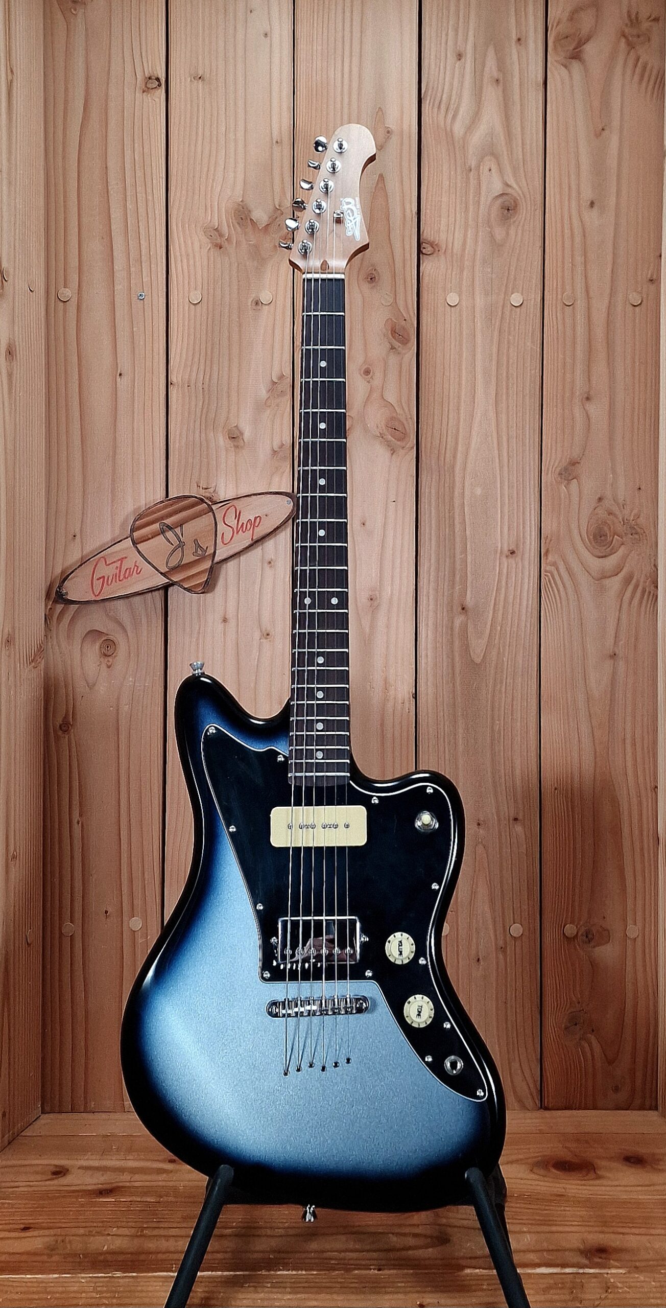 Jet Guitars JJ-350 Baritone Moonburst, 27" Baritone Gitarre – Bild 3