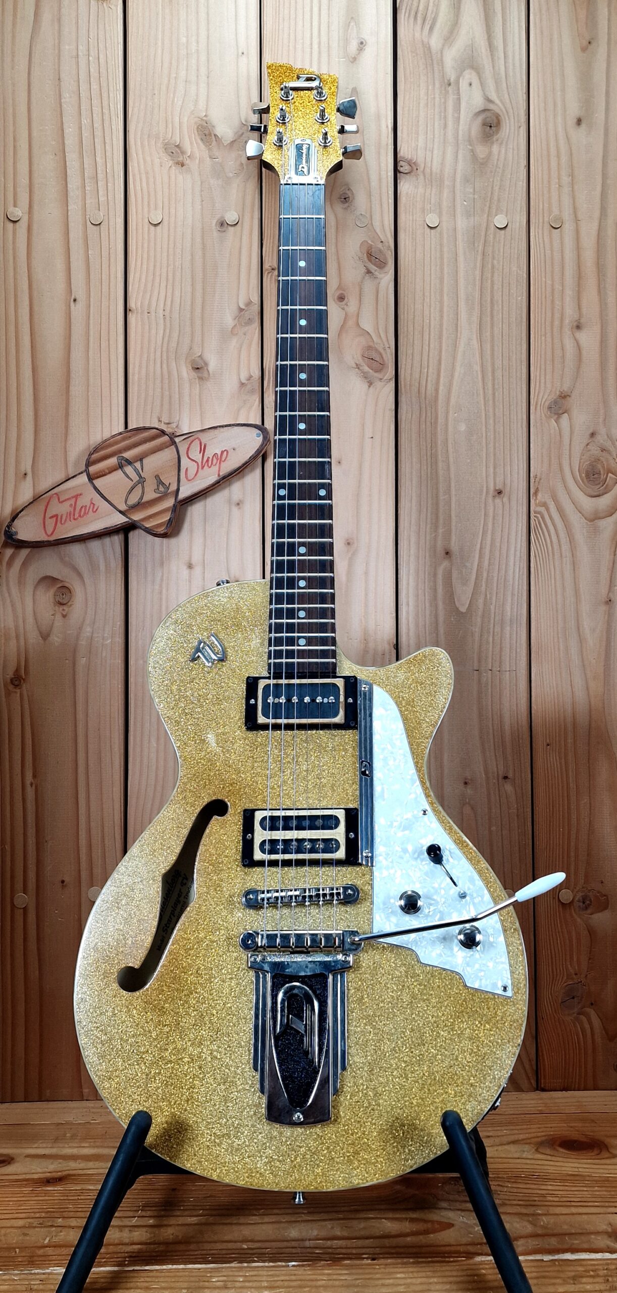 Duesenberg Starplayer TV Flattop Gold Sparkle, Bj. 1998 – Bild 6
