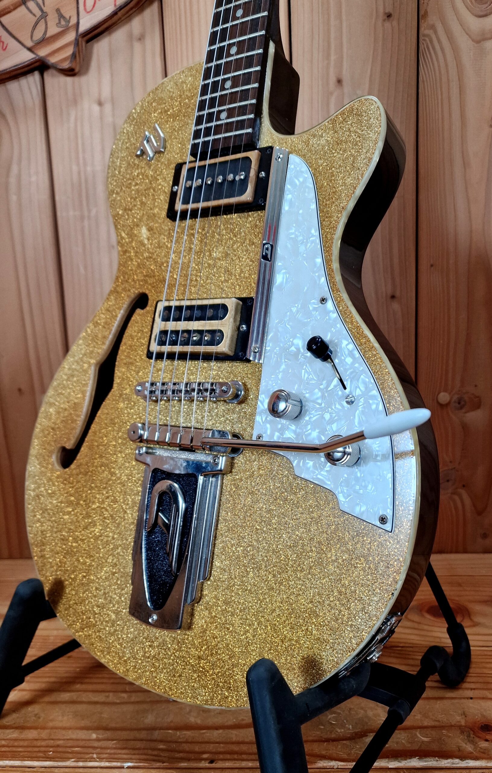 Duesenberg Starplayer TV Flattop Gold Sparkle, Bj. 1998 – Bild 7