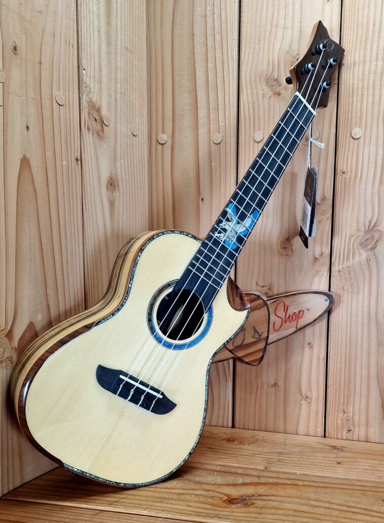 ORTEGA EAGLESUITE-U, The Private Room Series Konzert Ukulele 4 String - Spruce / White Ebony Natural + Bag