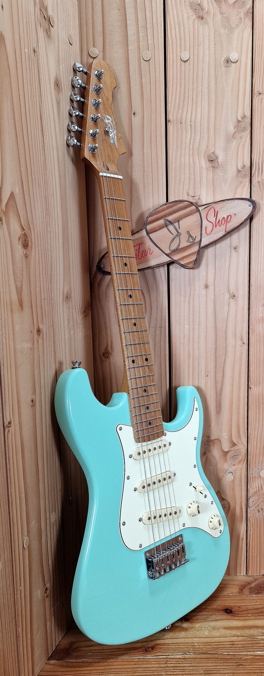 Jet Guitars JS-300 Mini Seafoam Green, E-Gitarre 3/4 Grösse – Bild 2