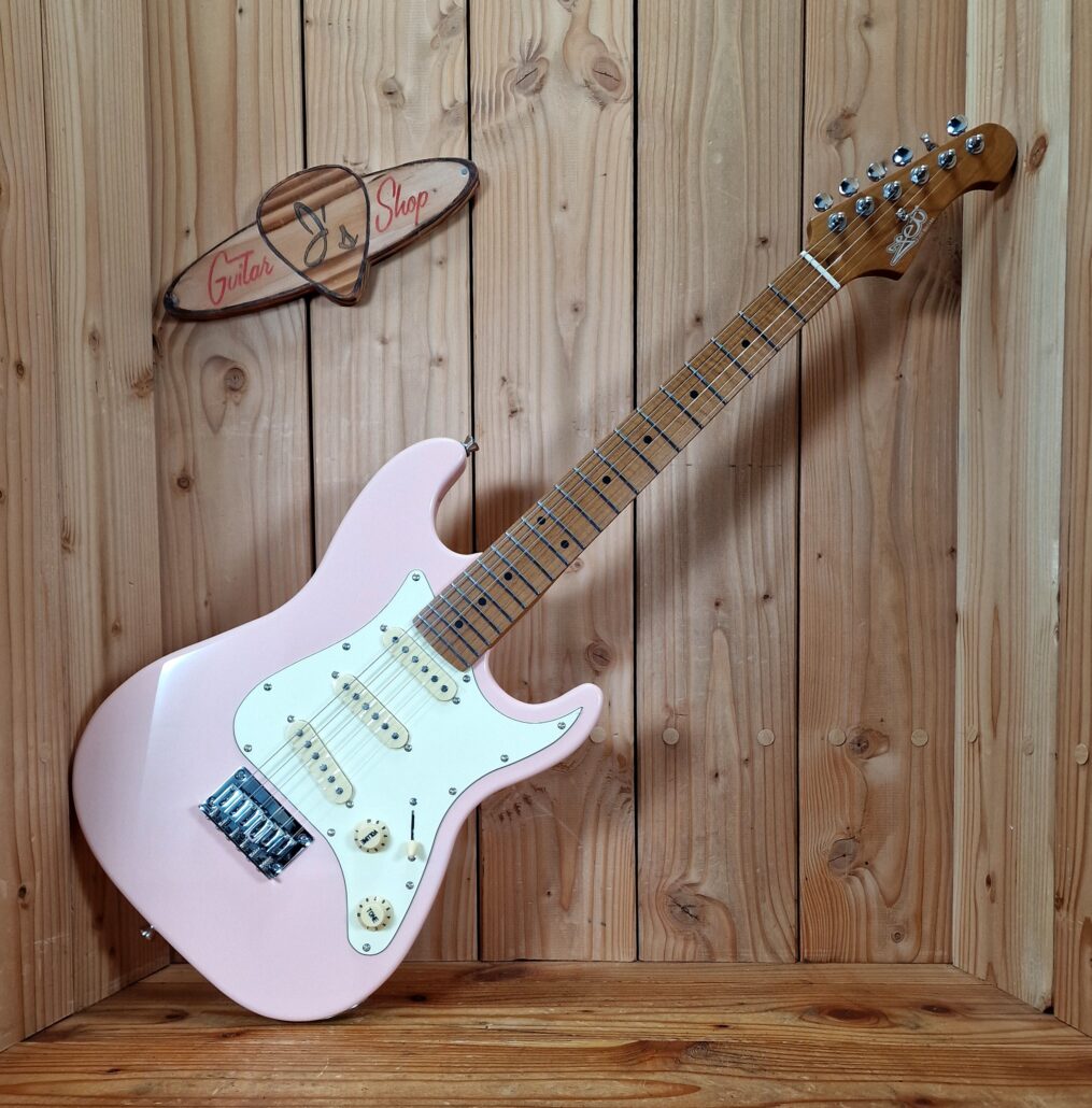 Jet Guitars JS-300 Mini Shell Pink, E-Gitarre 3/4 Grösse