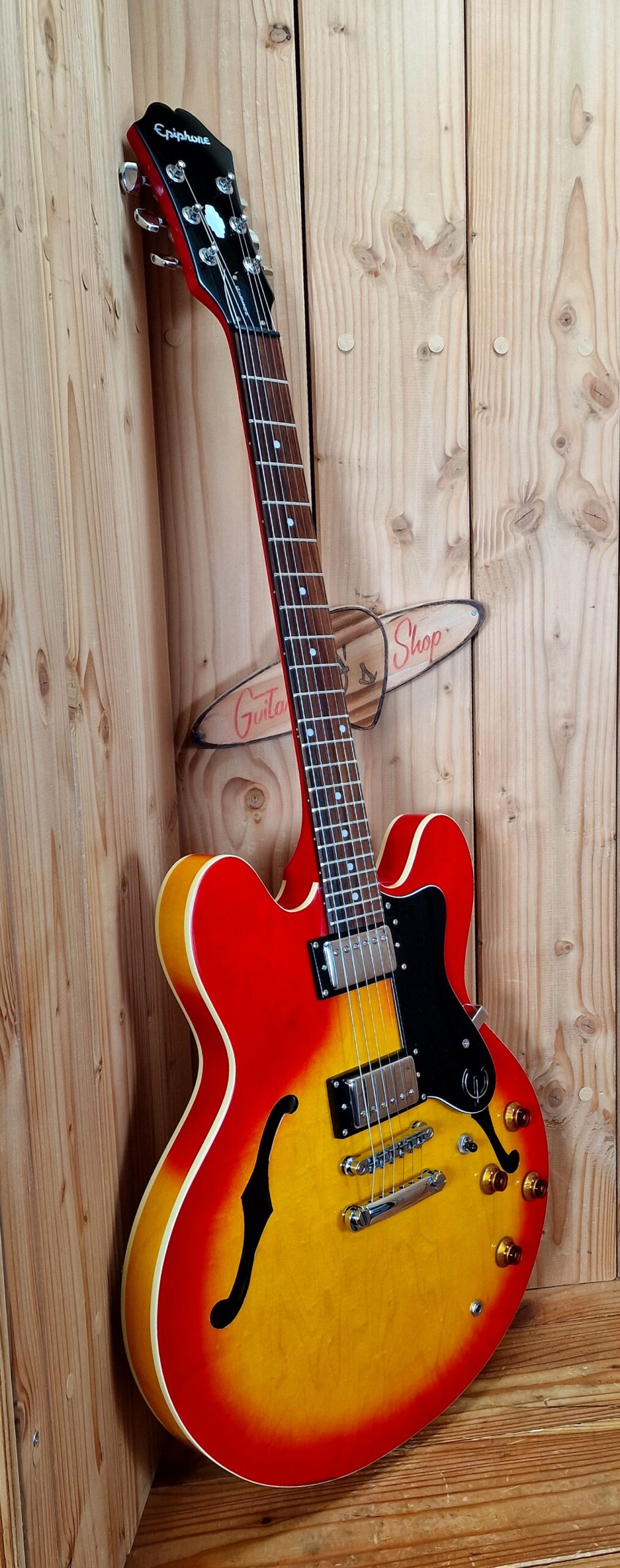 Epiphone Dot HS, Heritage Cherry Sunburst, Bj.2000 – Bild 3