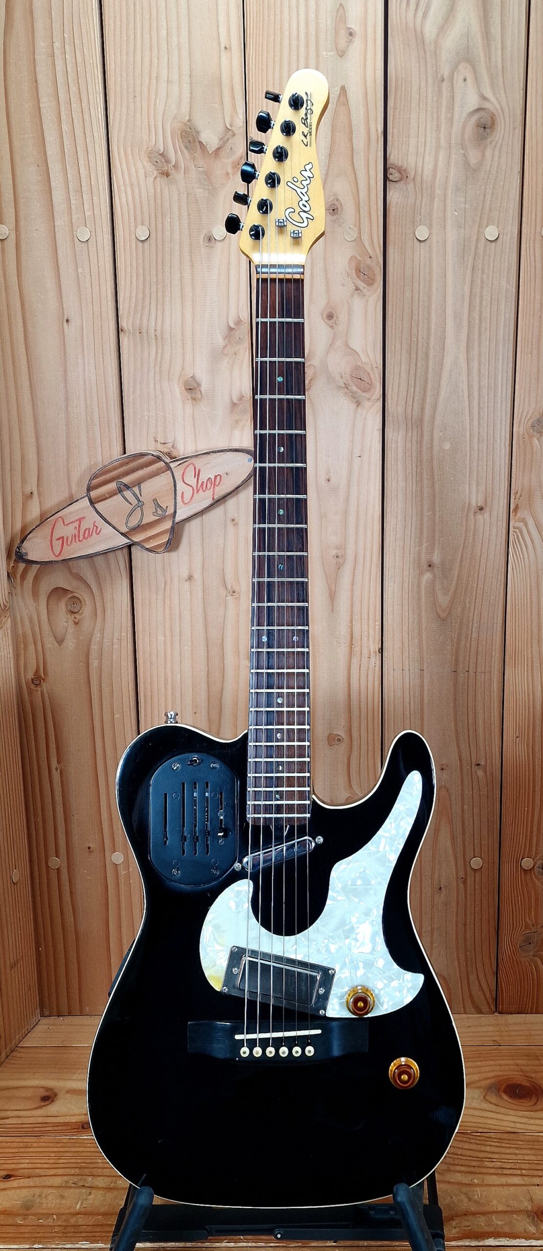 Godin Acousticaster LR Baggs, Modifiziert, Bj. ca 1990 – Bild 4