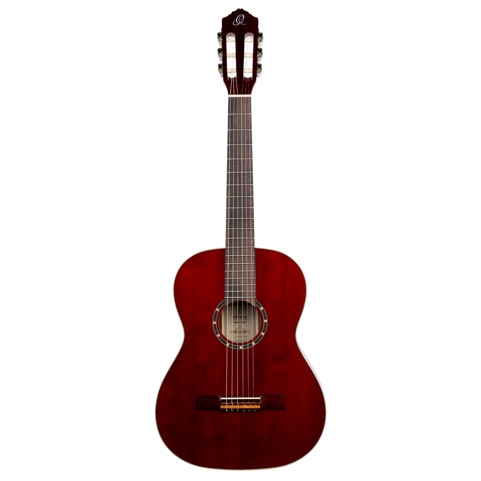 ORTEGA R121-7/8WR Family Series 7/8 Konzertgitarre 6 String - Weinrot + Bag – Bild 3