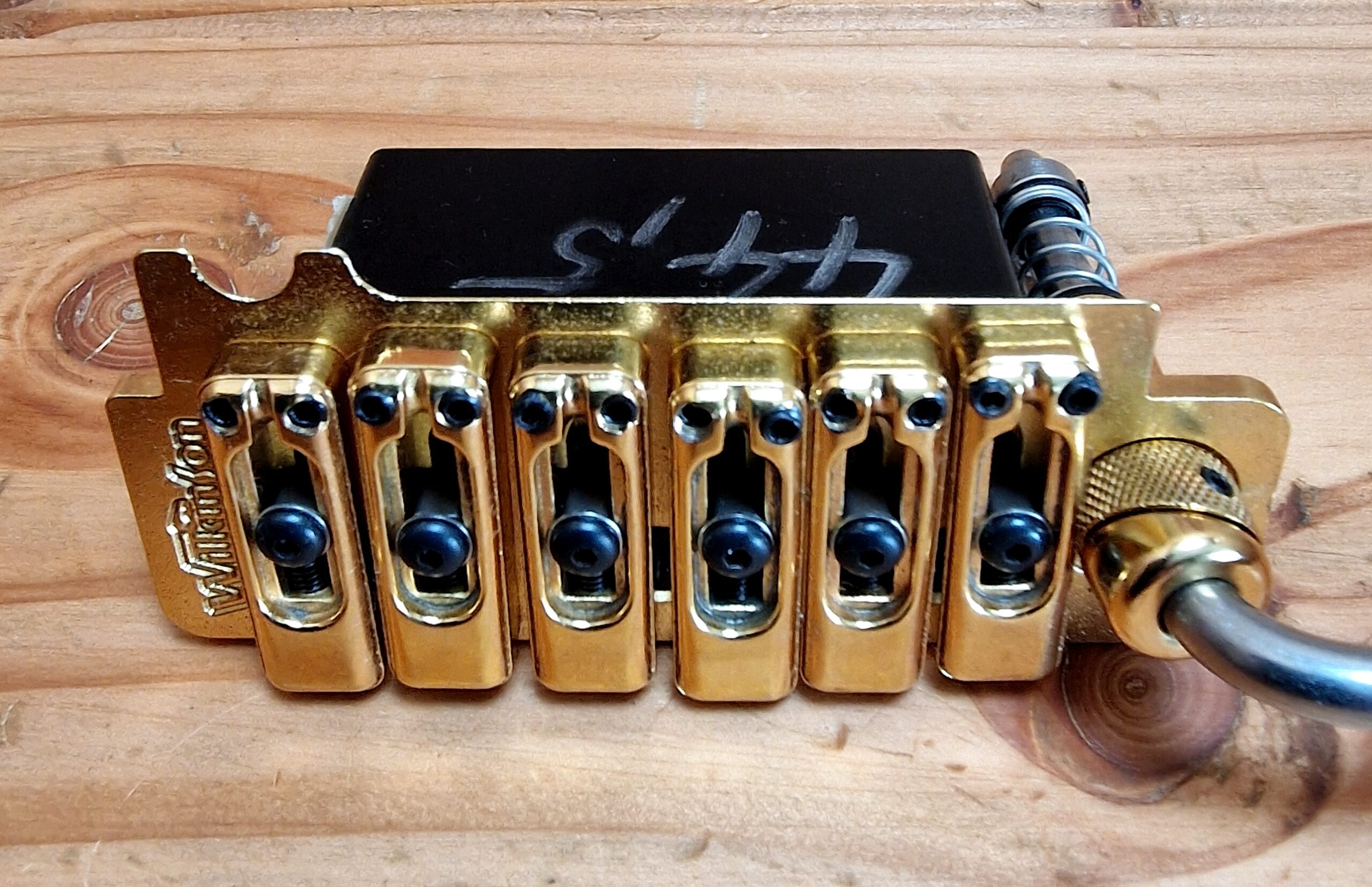 Original 80´s- 90´s Wilkinson VS100N Tremolo, USA PAT. PEND. in Gold mit Locking Funktion #1 – Bild 2