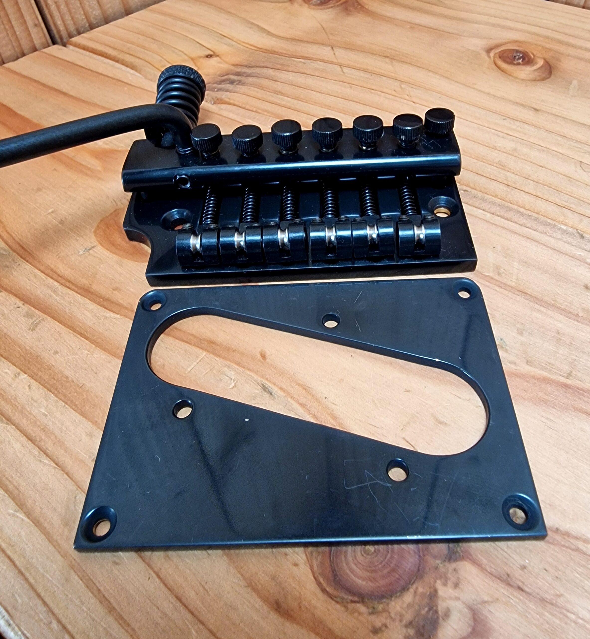 ABM T-Style Rollerbridge Feinstimmer Tremolo Schwarz 1980´s, Messing – Bild 3