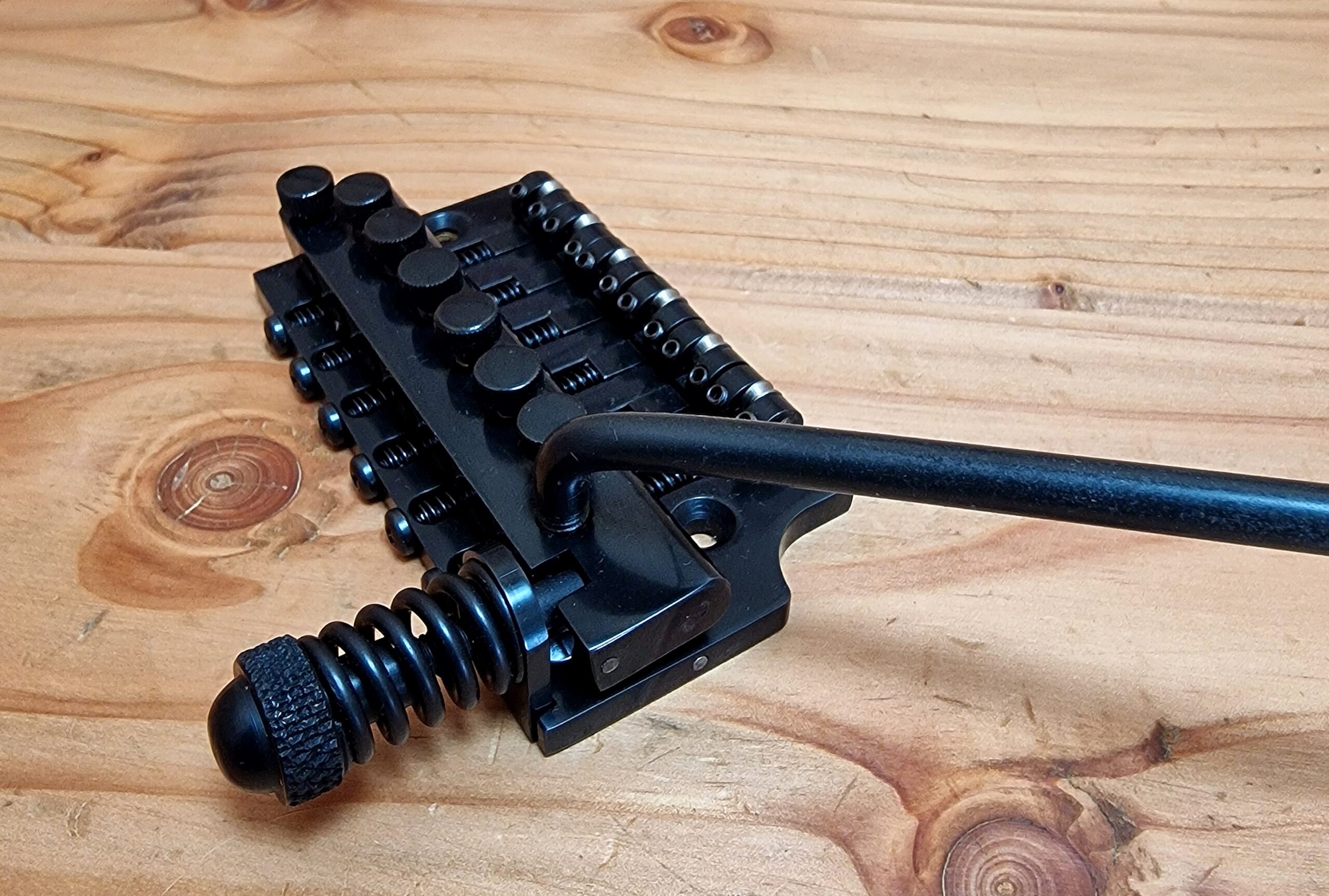 ABM T-Style Rollerbridge Feinstimmer Tremolo Schwarz 1980´s, Messing – Bild 5