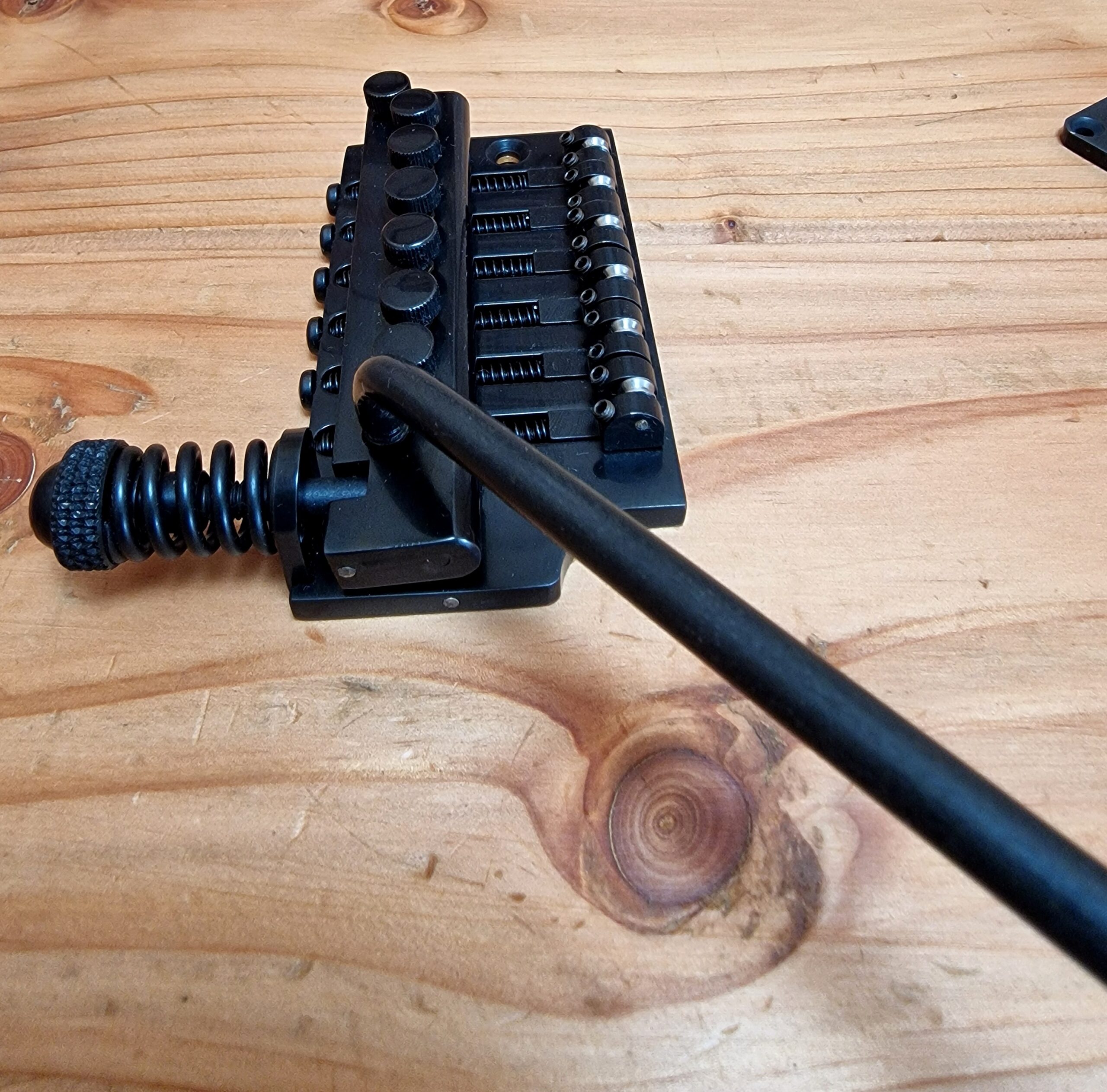 ABM T-Style Rollerbridge Feinstimmer Tremolo Schwarz 1980´s, Messing – Bild 6