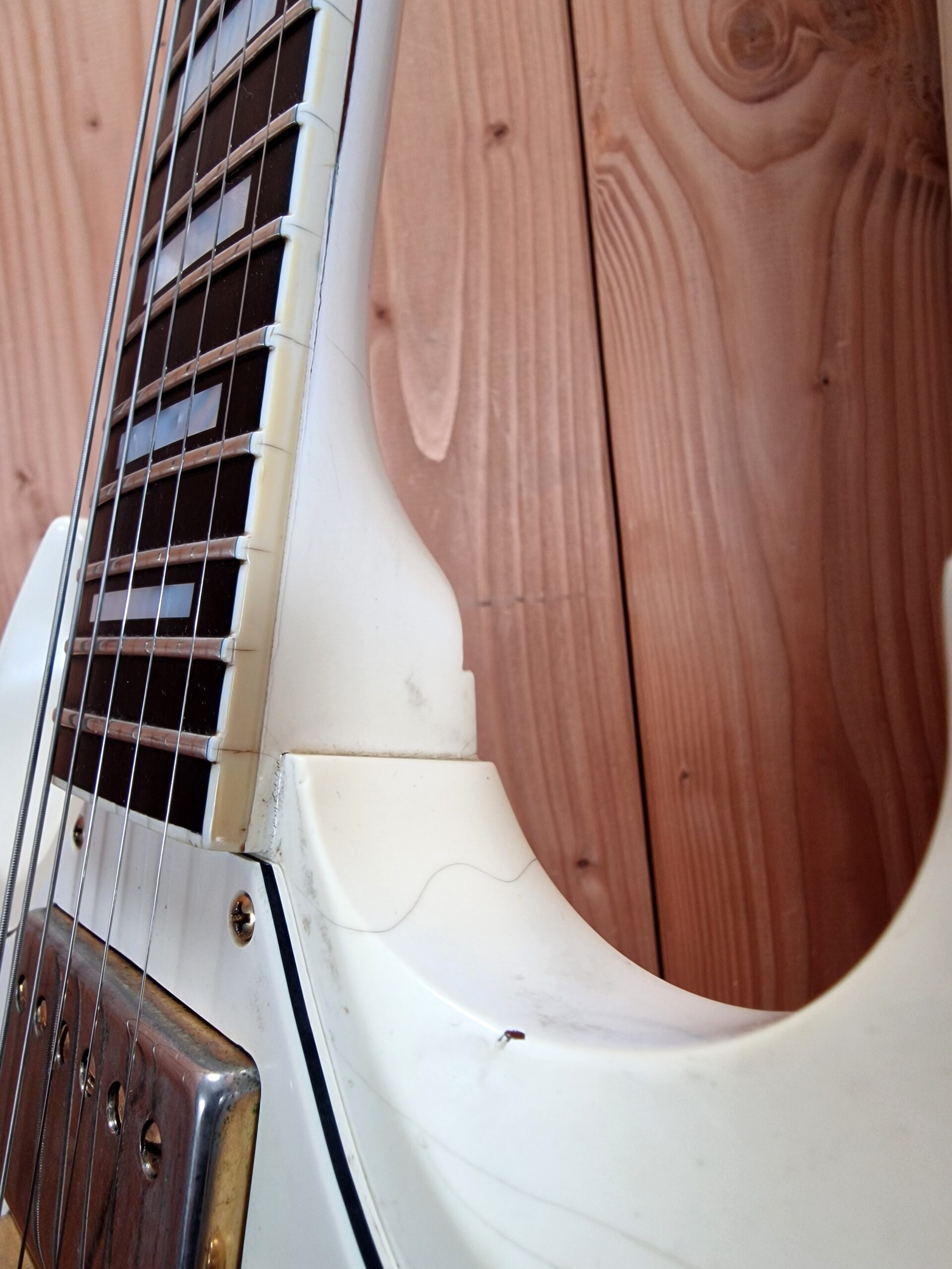 Gibson Custom Shop `67 Les Paul SG Custom 2008 Reissue Polaris White Jimi Hendrix Specs, aged – Bild 13