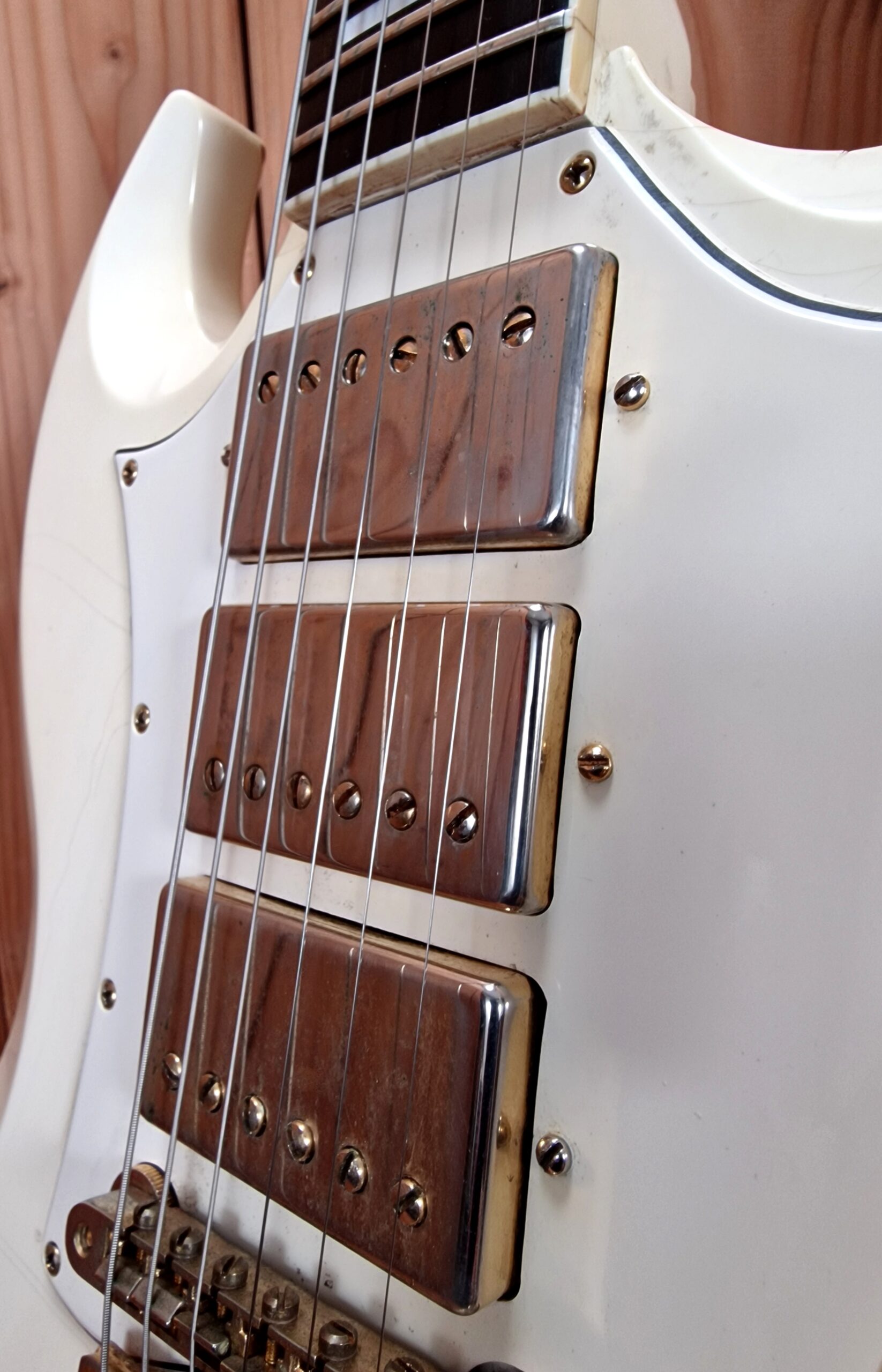 Gibson Custom Shop `67 Les Paul SG Custom 2008 Reissue Polaris White Jimi Hendrix Specs, aged – Bild 18