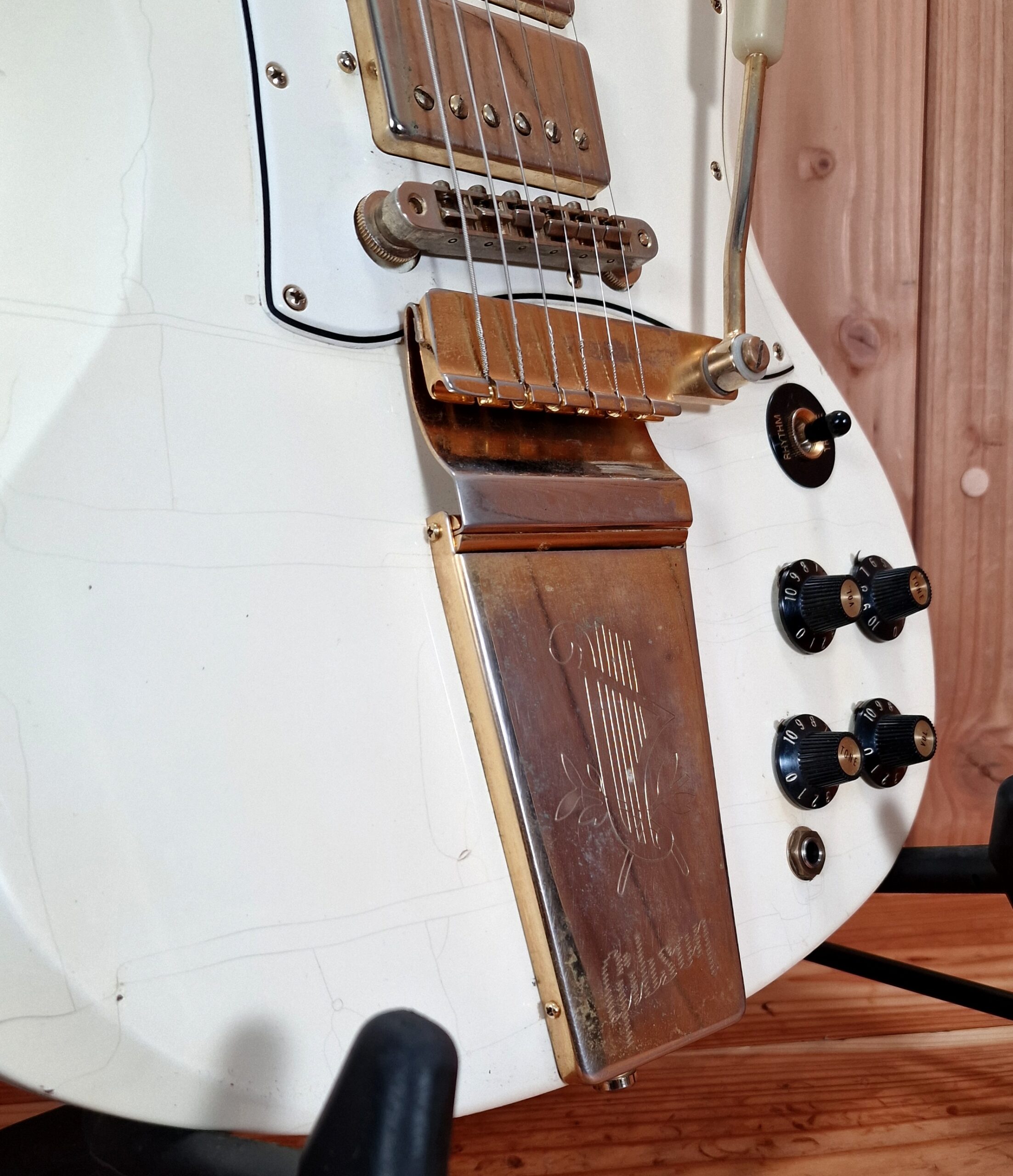Gibson Custom Shop `67 Les Paul SG Custom 2008 Reissue Polaris White Jimi Hendrix Specs, aged – Bild 24
