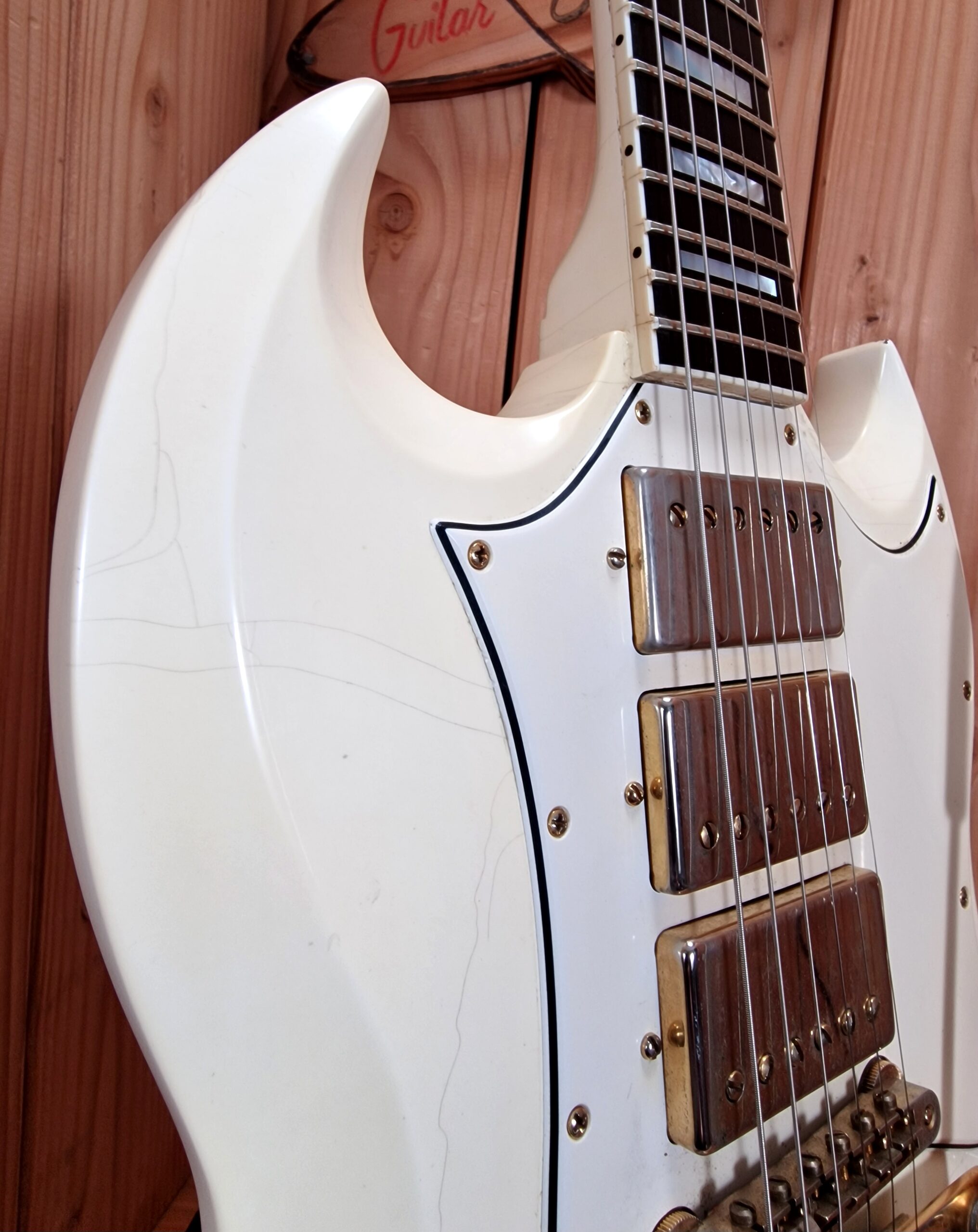 Gibson Custom Shop `67 Les Paul SG Custom 2008 Reissue Polaris White Jimi Hendrix Specs, aged – Bild 26