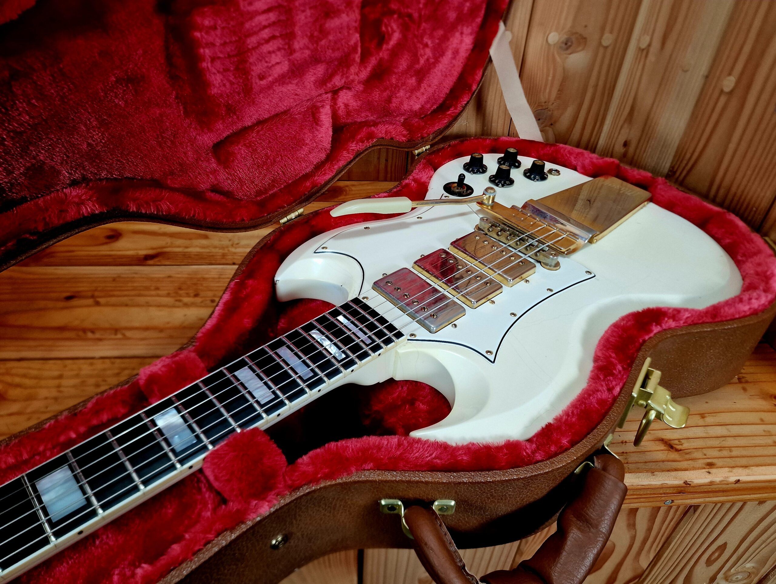 Gibson Custom Shop `67 Les Paul SG Custom 2008 Reissue Polaris White Jimi Hendrix Specs, aged – Bild 44